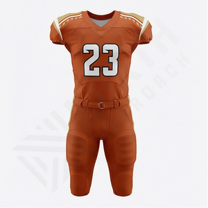 ชุดอเมริกันฟุตบอลขายดีที่สุด สไตล์ล่าสุด แขนสั้น แห้งเร็ว 100% โพลีเอสเตอร์ ปรับแต่งได้ ชุดสำหรับผู้ใหญ่ ประสิทธิภาพสูง - Product Image 1