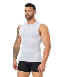 Camiseta sin mangas de entrenamiento de compresión para hombre, ropa deportiva transpirable de secado rápido para entrenamiento, correr, Fitness, punto Atlético - Product Image 4