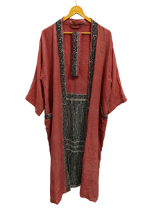 Kimono pour femme Robe d'été Bikini Cover Up Night Wear Long Robe, fait à la main indien Vintage en soie recyclée Sari Kimono, - Product Image 2