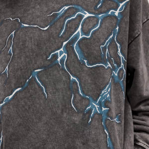 Venta al por mayor de alta calidad de peso pesado lavado sudaderas con capucha de gran tamaño de los hombres sueltos logotipo personalizado Sudadera con capucha unisex Vintage lavado con ácido Sudadera con capucha - Product Image 3