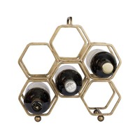 2025 couleur argent Design moderne 6 bouteilles casier à vin nouveauté aluminium bois laiton bouteille support de stockage économique salon