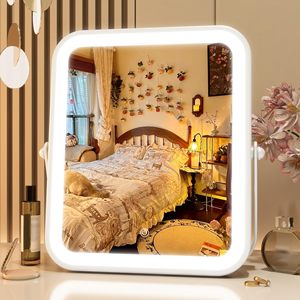 LED Makeup <b>Mirror</b>, Lighted Makeup <b>Mirror</b> with <b>Lights</b>, Lighted <b>Up</b> <b>Mirror</b> for Makeup Desk, Bedroomn - Product Image 1