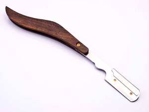 Hot Sale Professional Barber Changeable Blade <b>Razor</b> Low Price Stainless Steel Blade with Wood Handle - Product Image 4