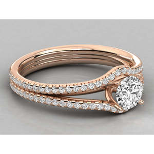 Bague solitaire en or 14 carats pour femmes, diamant cultivé en laboratoire, élégante et luxueuse - Product Image 2
