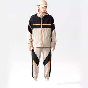 Custom Plain Winter Hooded Casual Streetwear Chándal de algodón para hombre de alta calidad 2 piezas Set Ligero Windbreaker Track Suit - Product Image 5