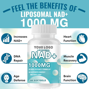 Yüksek potens özelleştirilmiş ambalaj NAD takviyesi 1000 MG kapsül destek kas fonksiyonu ve metabolizma NAD Liposomal - Product Image 2