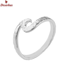Anillo de banda de martillo de Plata de Ley 925 sólida para mujer, aniversario de boda Popular y regalo de fiesta, anillos de joyería lisos - Product Image 1
