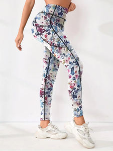 Pantalones de Yoga de cintura alta para mujer, ropa deportiva al por mayor de fábrica, mallas de gimnasio con estampado personalizado, mallas de mujer de talla grande con control de barriga - Product Image 5