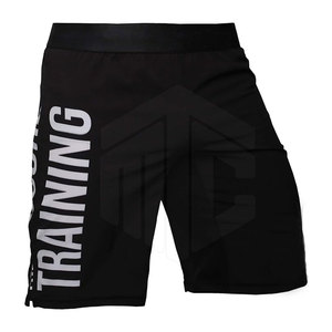 Pantalones cortos deportivos de lucha para hombre, estilo sólido con cierre de cintura elástica para entrenamiento al aire libre - Product Image 1
