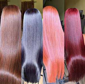 Extensions de cheveux naturels lisses et soyeux, unisexes, non traités, Remy, cheveux humains indiens, provenant d'un seul donneur, bruts, à double trame, fabriquées à la machine - Product Image 2