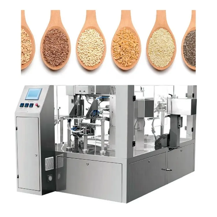 Grain Packing Made Easy: Rotary Type Pouch Packaging Machine
