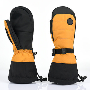 Gants de ski imperméables de qualité supérieure à fort impact pour le snowboard, gants en cuir à doigts complets, isolation thermique, coupe-vent - Product Image 3