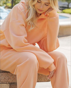 Sudadera con capucha recortada personalizada para mujer, jersey de gran tamaño, sudaderas de algodón polar básico, ropa de calle, ropa de gimnasio de moda - Product Image 4