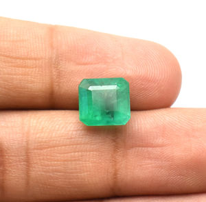 4.5 Ct de qualité AAA! 100% émeraude naturelle non chauffée octogone coupe émeraude, coupe Asscher, coupe carrée 9 mm - Product Image 6