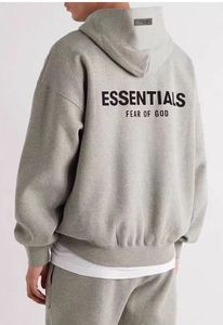 Unisex Essential Pullover Hoodie Custom 100% Cotton French Terry High Quality Winter <b>Fleece</b> with Front Logo Loose Fit for <b>Men</b> - Product Image 3