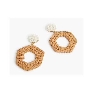 Entrega rápida pendientes de ratán de alta calidad para mujer Regalos de joyería en forma de gota - Product Image 3