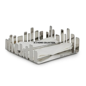 New Design Luxury Metal Scalloped <b>Napkin</b> Seat Restaurant Home Decorative Tissues Stand <b>Napkin</b> <b>Holder</b> - Product Image 1