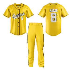 Maillot de baseball personnalisé pour hommes, uniforme à boutons, tissu respirant, uniforme de softball et de baseball, vêtements d'équipe 2026 - Product Image 1