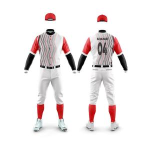 Uniformes de béisbol personalizados directos de fábrica, Kit deportivo de sublimación para equipo, conjunto de camisa de secado rápido de malla transpirable - Product Image 3