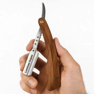 Navaja de Afeitar Recta de Madera Premium para Hombre, Afeitado Profesional de Barbería con Cuchilla Reemplazable - Product Image 4