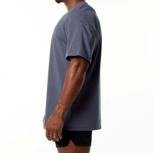 T-shirts épais 100% coton de haute qualité T-shirt uni brodé imprimé surdimensionné T-shirt personnalisé pour hommes de grande taille - Product Image 5