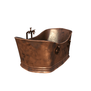 Bañera independiente de acrílico blanco moderno con niquelado de cobre Bañera de remojo de nuevo diseño con escurridor para Baño - Product Image 6