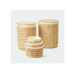 Cesta de lavandería artística de ratán Premium con estructura duradera, ideal para agregar un estilo sofisticado a baños y dormitorios - Product Image 3