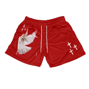 Pantalones cortos de malla estampados para hombre 100% algodón personalizados al por mayor diseño completamente sublimado con doble forro - Product Image 5