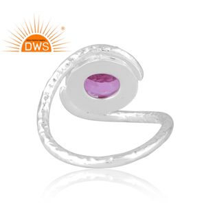 Nuevo diseño de tendencia, anillo de piedras preciosas de cuarzo Kunzite doblete Natural de plata esterlina, joyería personalizada para mujer, regalo para ella - Product Image 2