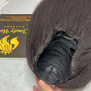 CDYHAIRVN Peluca U-Part sin pegamento, cabello humano virgen vietnamita liso rizado, cutícula alineada, proveedores mayoristas - Product Image 3