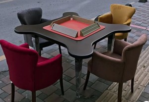 Mesa de Comedor Cuadrada Moderna, Muebles Comerciales para Restaurantes, Asientos de Madera para Cafeterías, para Áreas de Comedor de Hoteles y Cafeterías - Product Image 2