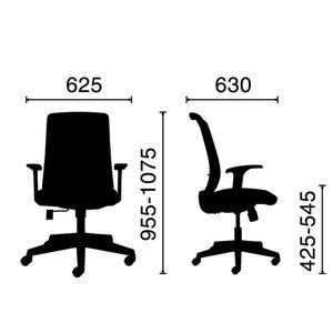 Chaise de bureau ergonomique Mandy-D 02 HOGVP069 pivotante de qualité supérieure avec appui-tête réglable en hauteur, design contemporain pour la maison, l'atelier et la chambre à coucher - Product Image 2