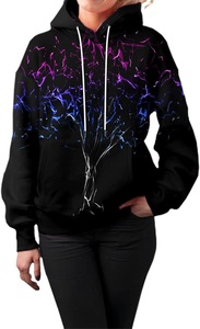 Nouvelle collection de 100% coton à manches longues épaule pente col rond imprimé confortable grande taille hommes pull à capuche - Product Image 4