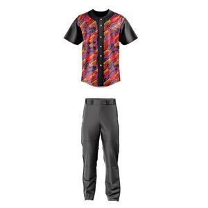 Jersey de béisbol con botón de sublimación personalizado para hombre, uniforme de poliéster transpirable, estampado bordado, jersey de softbol en blanco, venta 2025 - Product Image 1