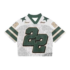 Maillot de football, de soccer ou de basketball surdimensionné en polyester à mailles imprimé sur mesure, streetwear, impression par sublimation, coupe ample - Product Image 1