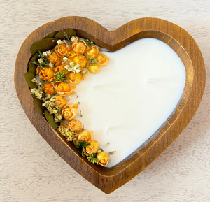 ชามใส่เทียนทำจากไม้ใช้ในฟาร์มแบบชนบทชามใส่เทียนทรงหัวใจทำจากพอลโลเนียออกแบบกลิ่นหอมได้ตามต้องการ - Product Image 4