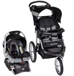 Système de voyage pour bébé Baby Trends Expeditions Jogger Millenniums, poussette pliable avec cadre en acier inoxydable - Product Image 2
