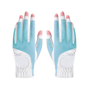 Guantes de golf de mujer de Color personalizados más vendidos, cuero genuino, protección UV, cierre de bucle de gancho, agarre estable, venta al por mayor, precio bajo - Product Image 5