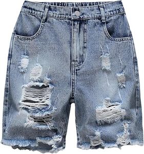 Nouveau Short en Jean Bleu 2026 pour Homme, 100% Coton Écologique, Taille Mi-Haute, Décontracté, Brodé, Effet Usé, Coupe Droite, Haute Qualité, Vente Chaude - Product Image 1