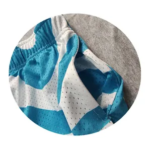 2023 hommes été au-dessus du genou basket-ball tronc Shorts à la mode solide motif maille imprimé Style décontracté nouveau à la mode - Product Image 5