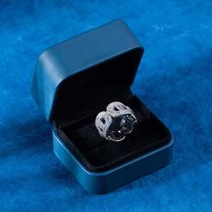 Anillo de Compromiso Personalizado con Diamante VVS Certificado por IGI, Chapado en Oro Blanco Sólido de 14k y 18k, Estilo Hiphop para Hombre, para Aniversario de Bodas - Product Image 3