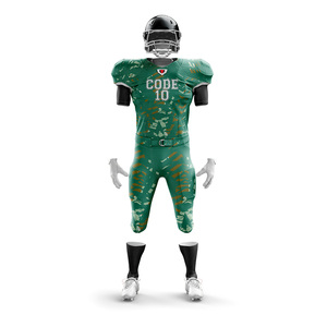 Ensemble d'uniformes de football américain personnalisés pour équipes, vente en gros, respirant, séchage rapide, antibactérien, polyester, tailles adultes et grandes tailles - Product Image 2