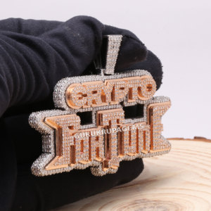Increíble y personalizado Iced Out Hip Hop 14KT oro blanco Lab Grown Round Brilliant Cut Diamond Pendant para hombres con claridad VVS - Product Image 5