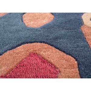 Alfombra de Lana y Viscosa Tejida a Mano en Rojo y Naranja con Estampado Animal para el Hogar, Modelo Top-217 - Product Image 3