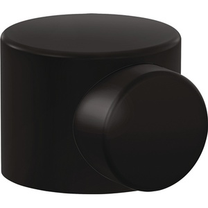 HEWI 615B Pare-vent 90° Noir Mat Profond, Amortisseur de Porte à Fixation par Cheville pour Plancher, en Plastique, Hauteur 52mm et 42.5mm - Product Image 1