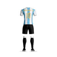 Camiseta de Fútbol de la Selección Argentina 2025 Personalizada con Nombre Impreso por Sublimación, Alta Calidad, 100% Poliéster, Secado Rápido, Cuello Redondo, Media Manga