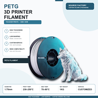 Filament PETG transparent en vrac pour impression haute vitesse stable, emballage en gros d'usine, support OEM