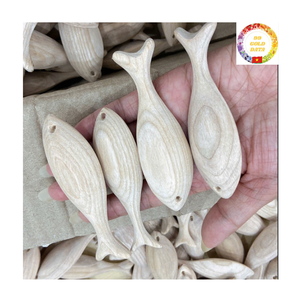 Peces de madera grandes personalizados para ceremonias sagradas, rituales de adoración del templo, arte decorativo pintado en 3D hecho a mano - Product Image 1