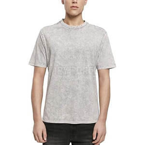 T-shirts délavés à l'acide à manches courtes de haute qualité pour hommes T-shirts délavés à l'acide avec impression de logo personnalisé pour hommes - Product Image 3