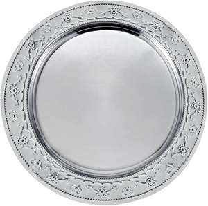 Plato de Presentación de Acero Inoxidable Ecológico con Baño de Plata, Diseño Real, para Decoración de Mesa de Comedor en Hogar y Bodas, Tamaño y Color Personalizables - Product Image 5
